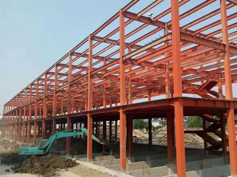 इकोफ्रेंडली स्टील फ्रेम वेअरहाऊस बांधकाम